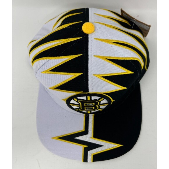 Mitchell & Ness Boston Bruins NHL Hockey Shockwave White Snapback Hat Cap - Picture 2 of 8